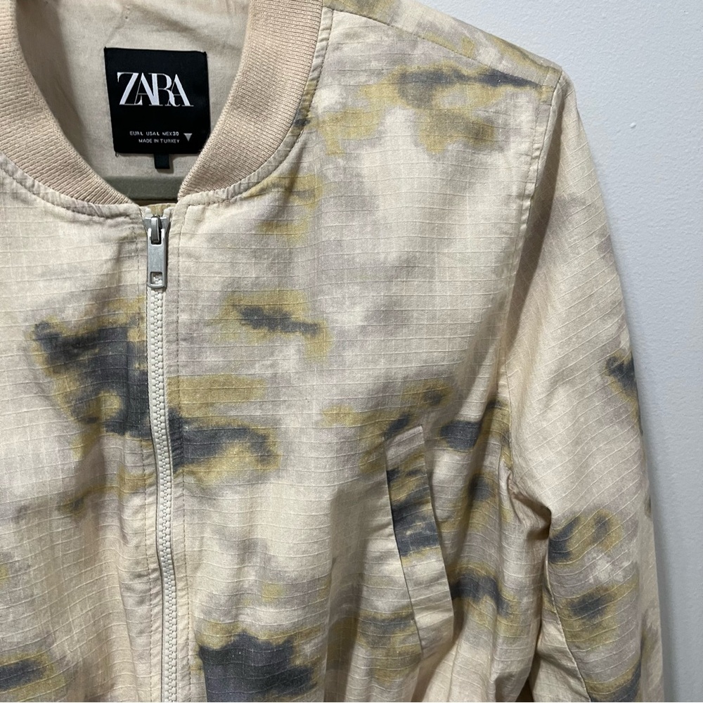 BEIGE BOMBER JACKET BY ZARA - Picture 6 of 11